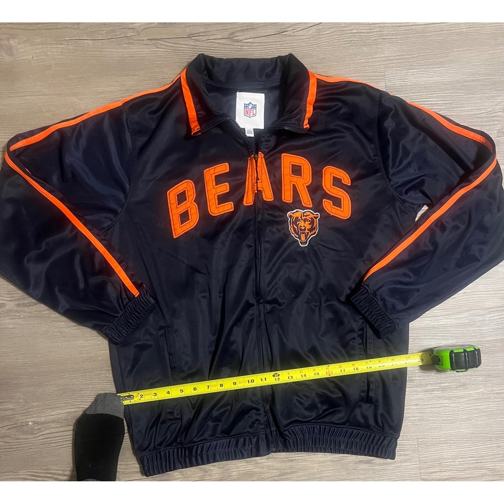 Vintage NFL Chicago Bears Men's Track Jacket Full Zip Blue Size Large - Picture 7 of 7